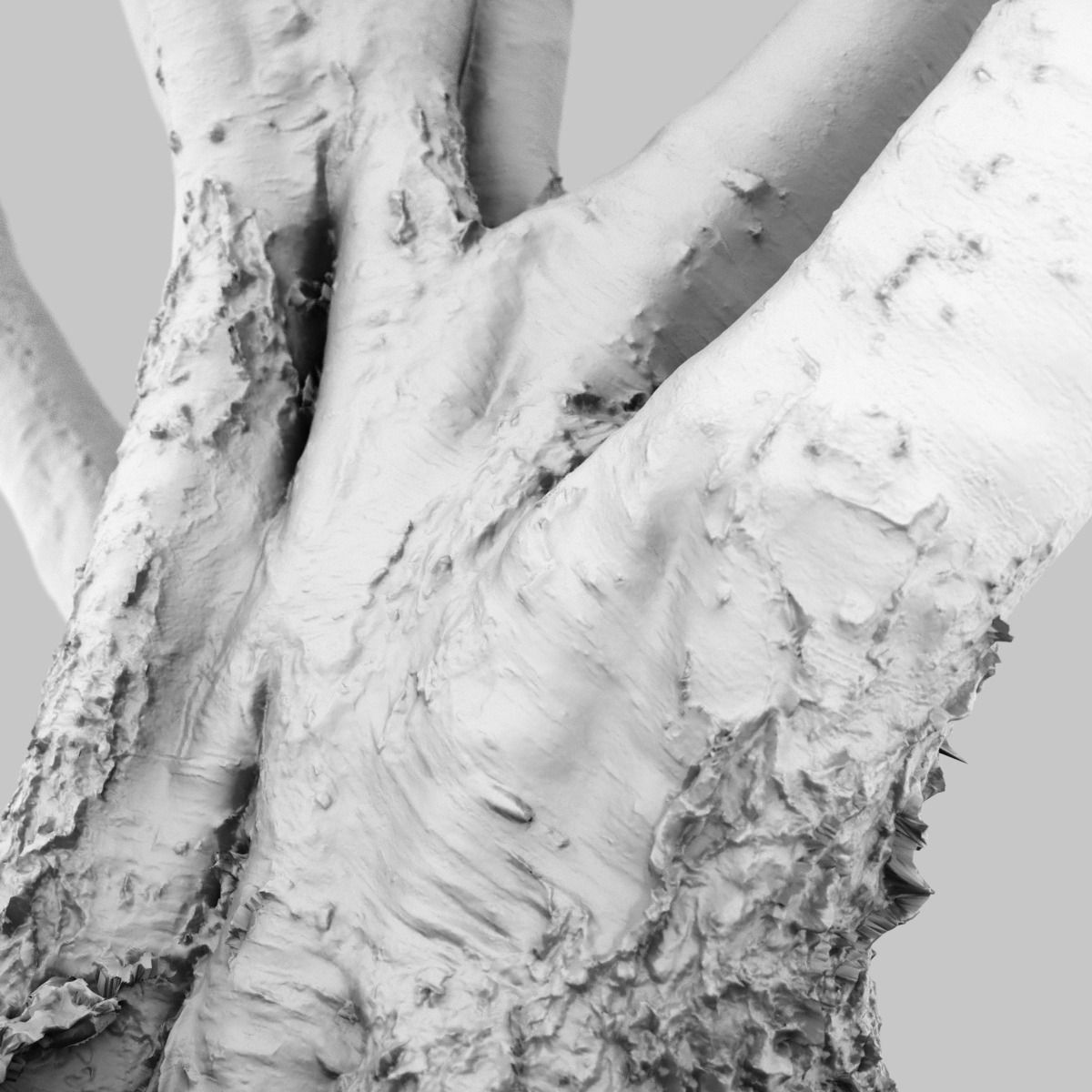 Paper tree 3D scan Low-poly 3D model_8