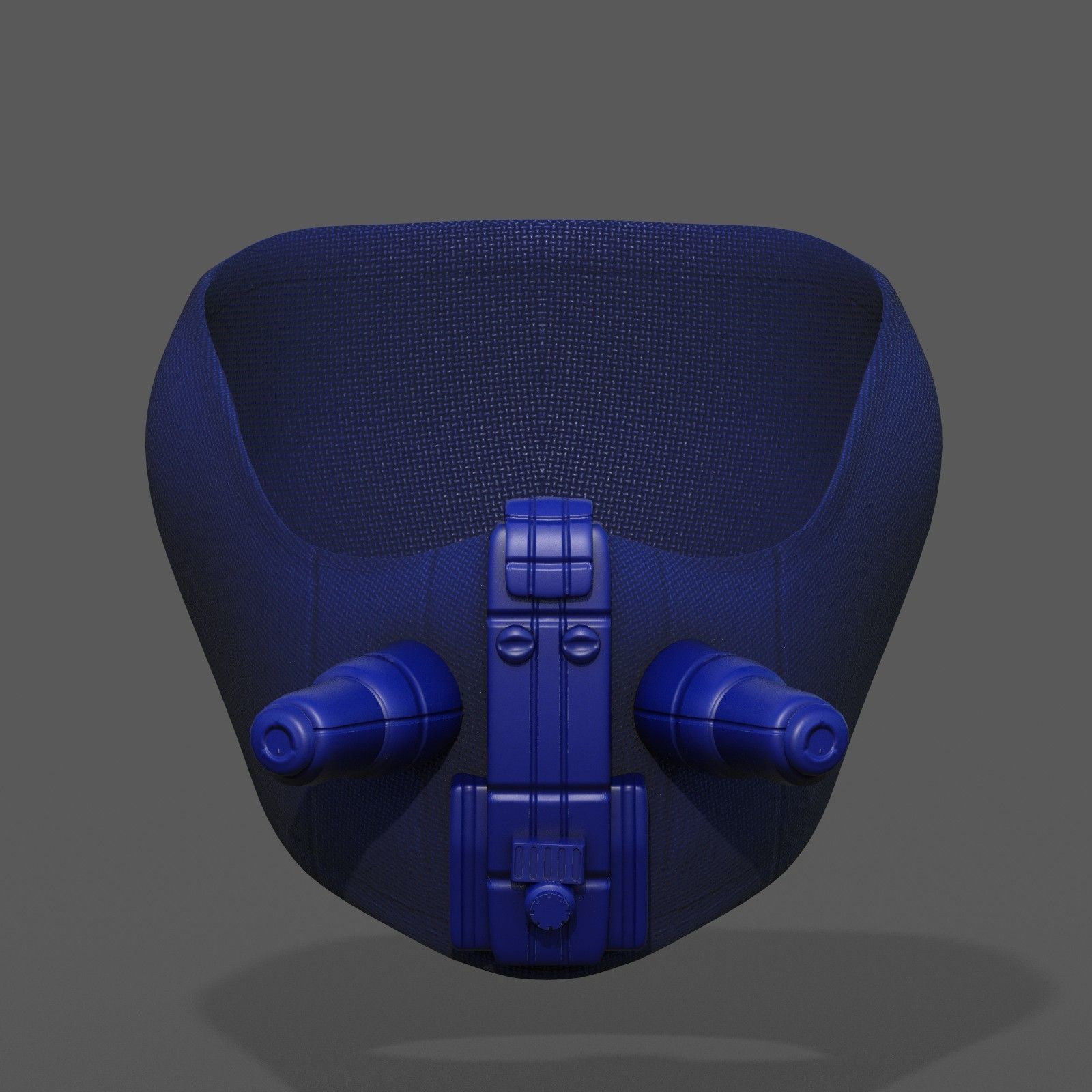 Gas mask respirator scifi futuristic  Low-poly 3D model_6