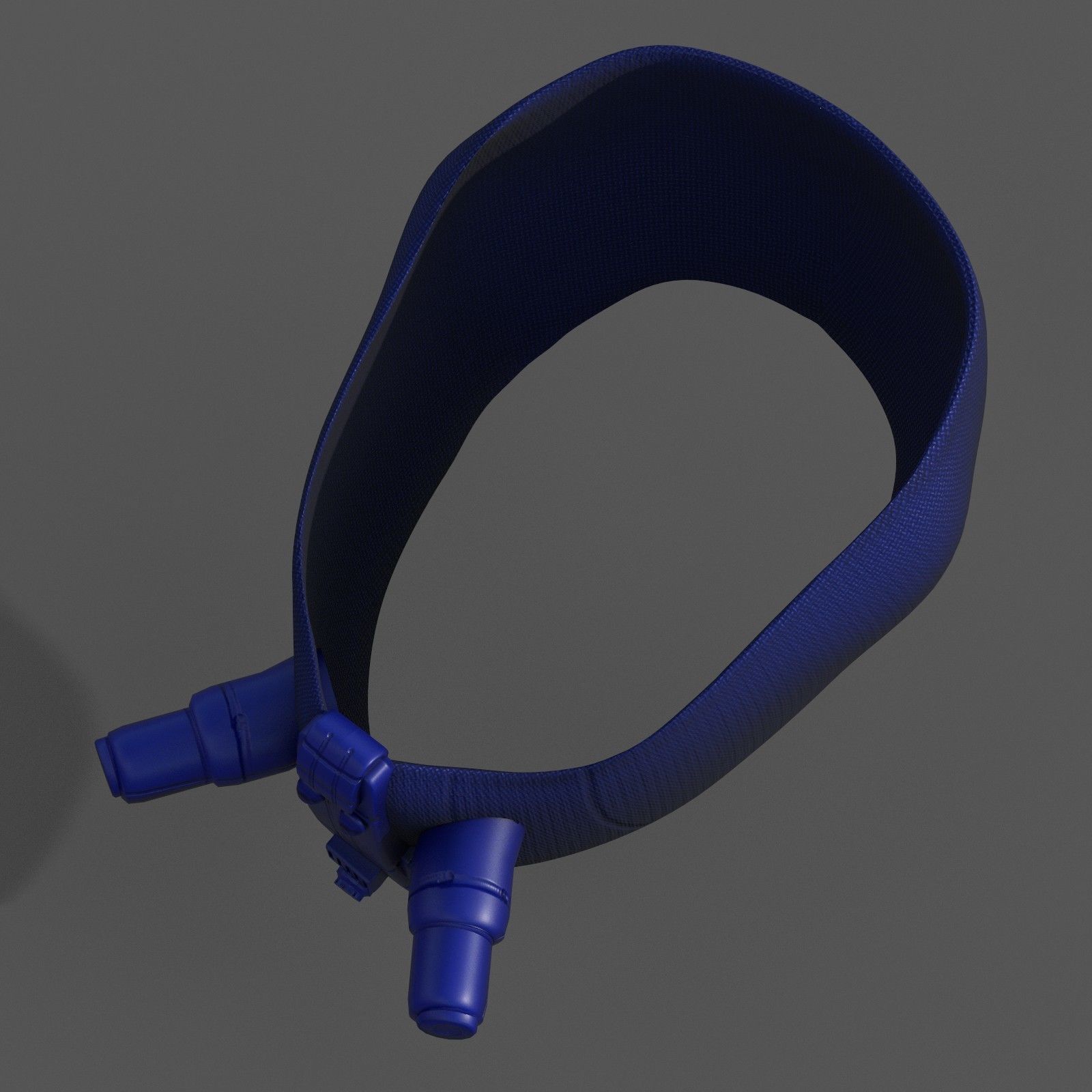 Gas mask respirator scifi futuristic  Low-poly 3D model_9