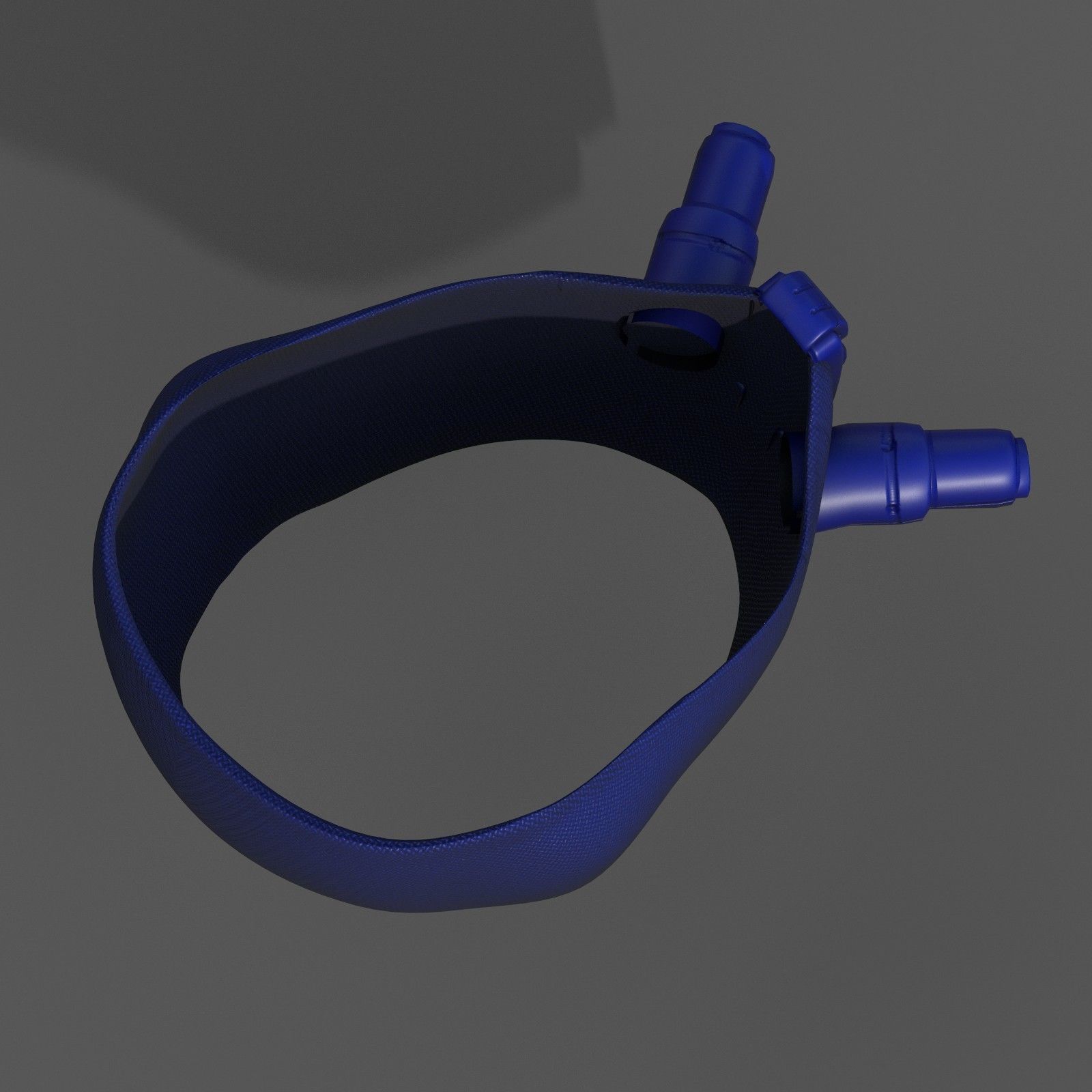 Gas mask respirator scifi futuristic  Low-poly 3D model_8