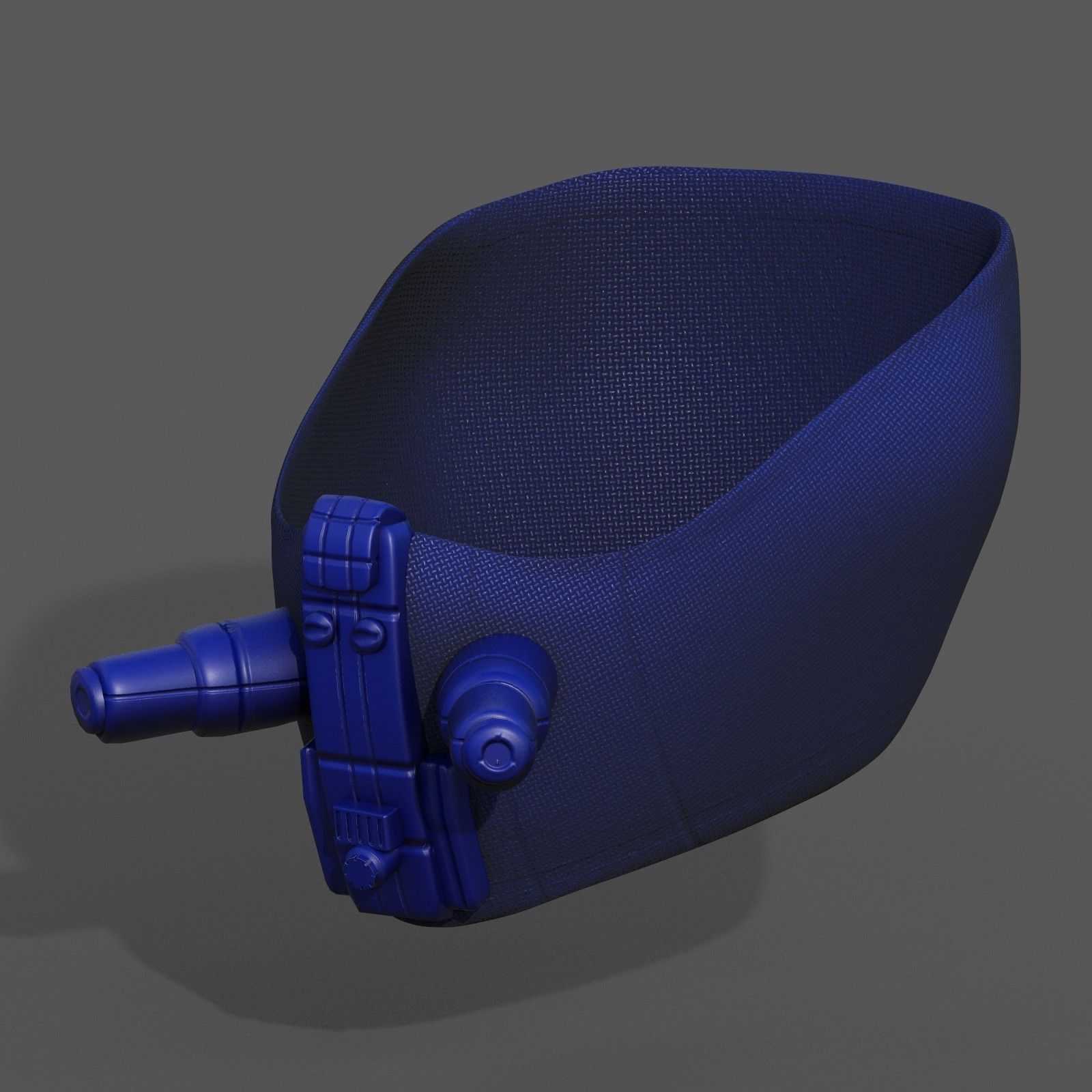 Gas mask respirator scifi futuristic  Low-poly 3D model_3