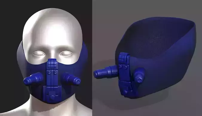 Gas mask respirator scifi futuristic 