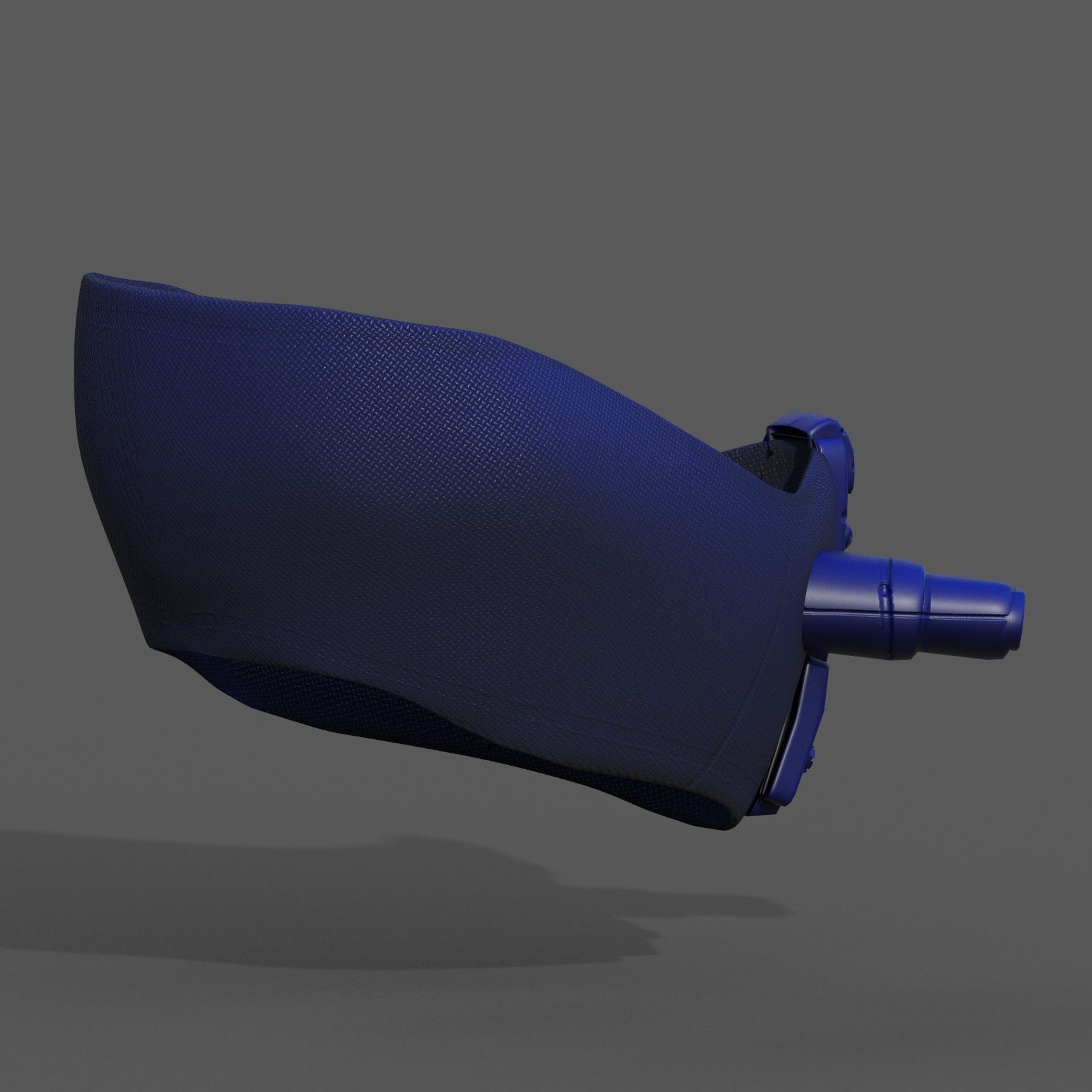 Gas mask respirator scifi futuristic  Low-poly 3D model_5