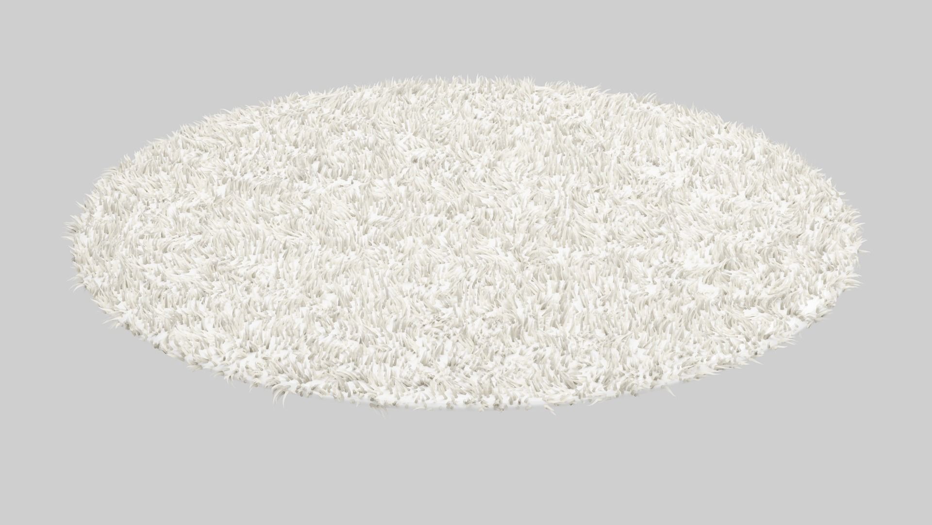 CARPET round shaggy rug Low-poly 3D model_4
