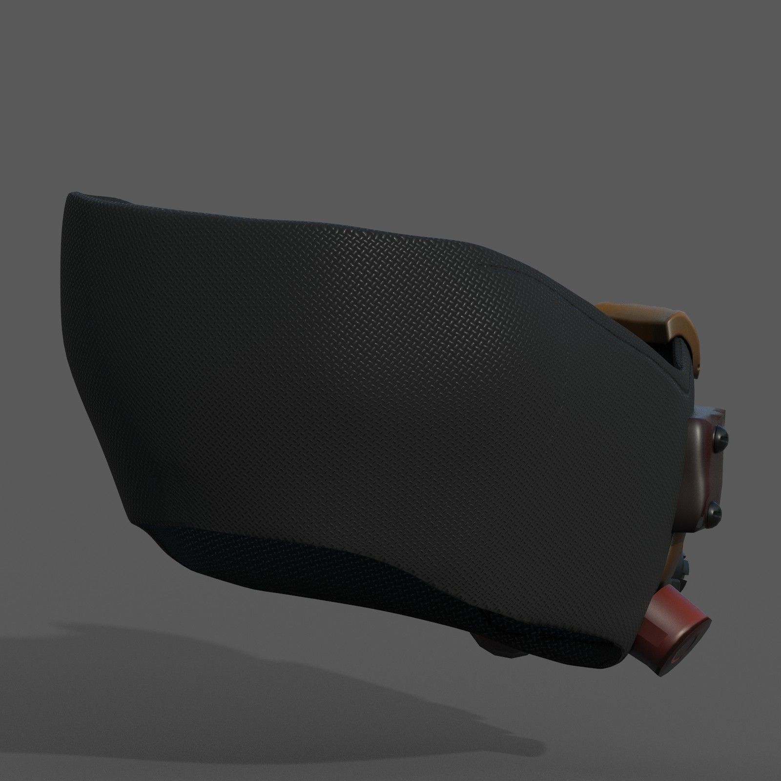 Gas mask respirator scifi futuristic 3d Low-poly 3D model_9