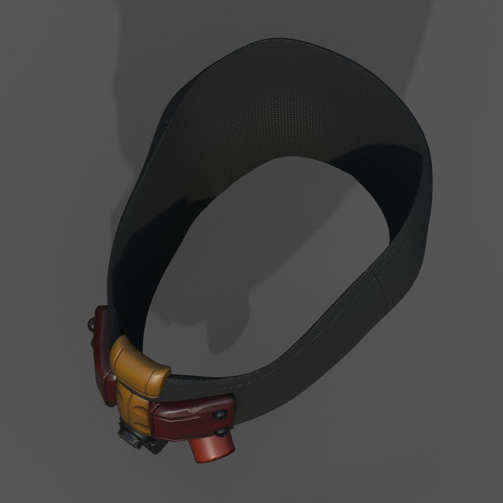 Gas mask respirator scifi futuristic 3d Low-poly 3D model_4