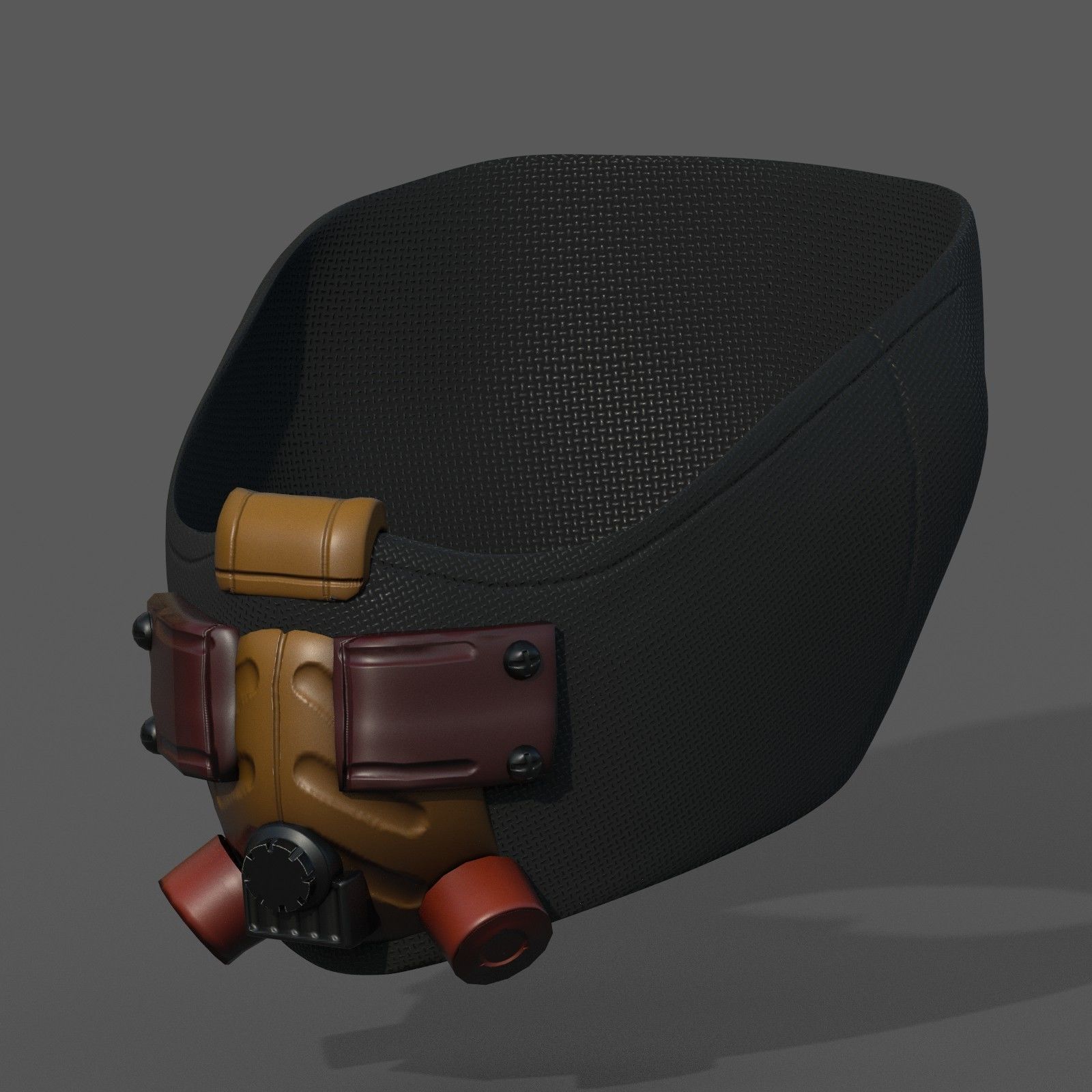 Gas mask respirator scifi futuristic 3d Low-poly 3D model_3