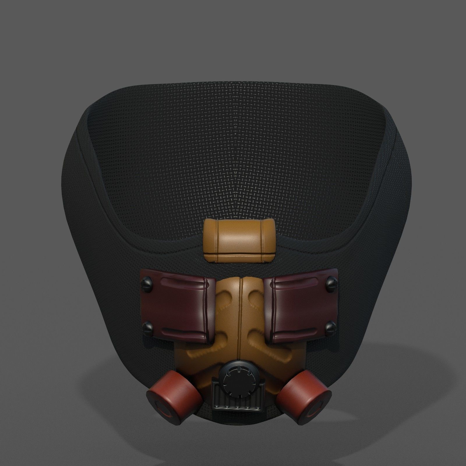 Gas mask respirator scifi futuristic 3d Low-poly 3D model_5
