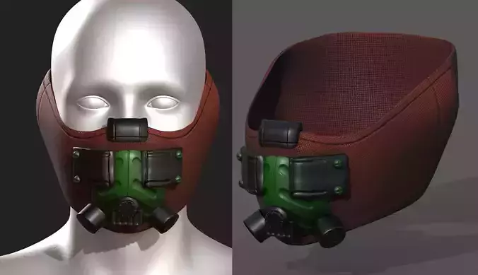 Gas mask respirator scifi futuristic 