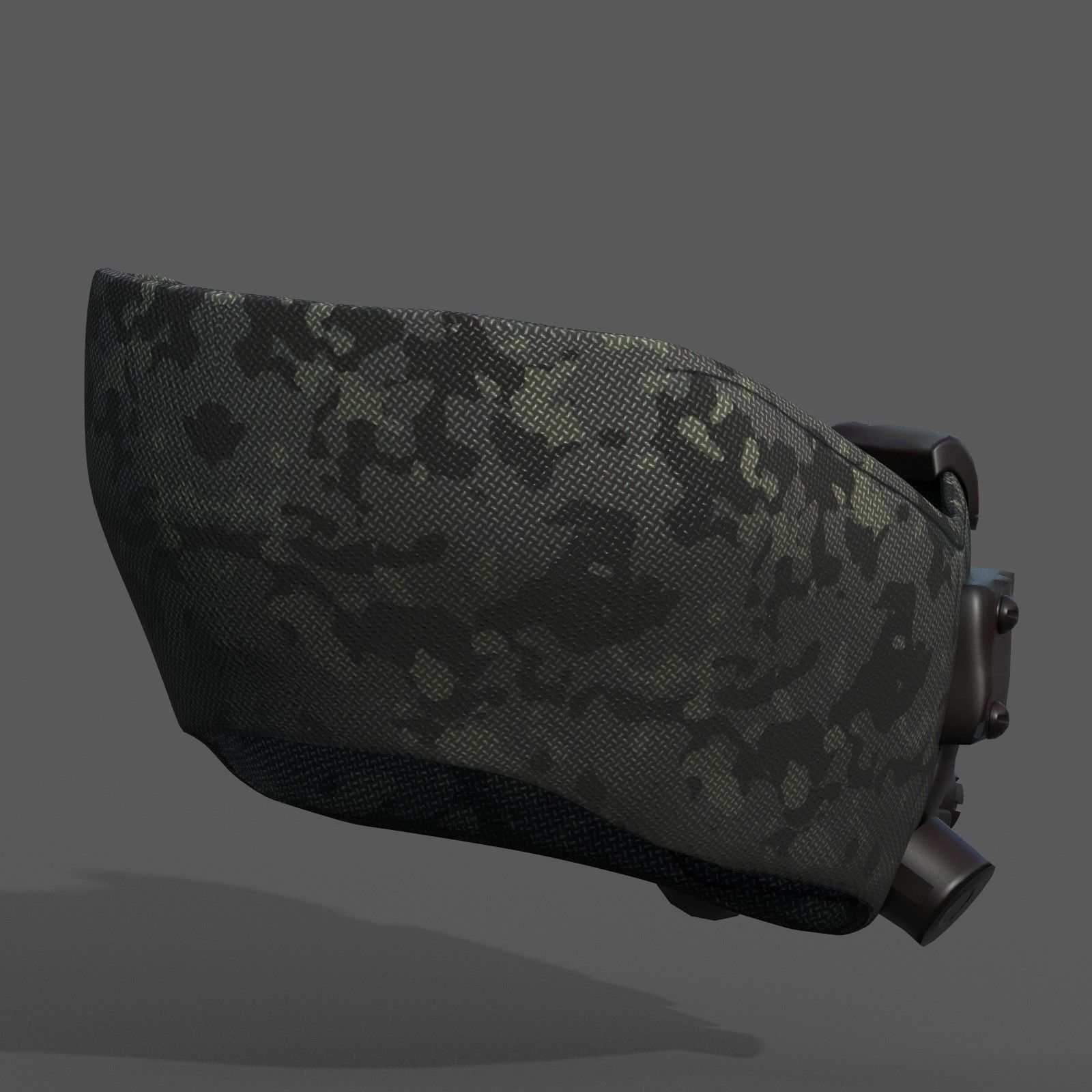 Gas mask respirator scifi futuristic Low-poly 3D model_5