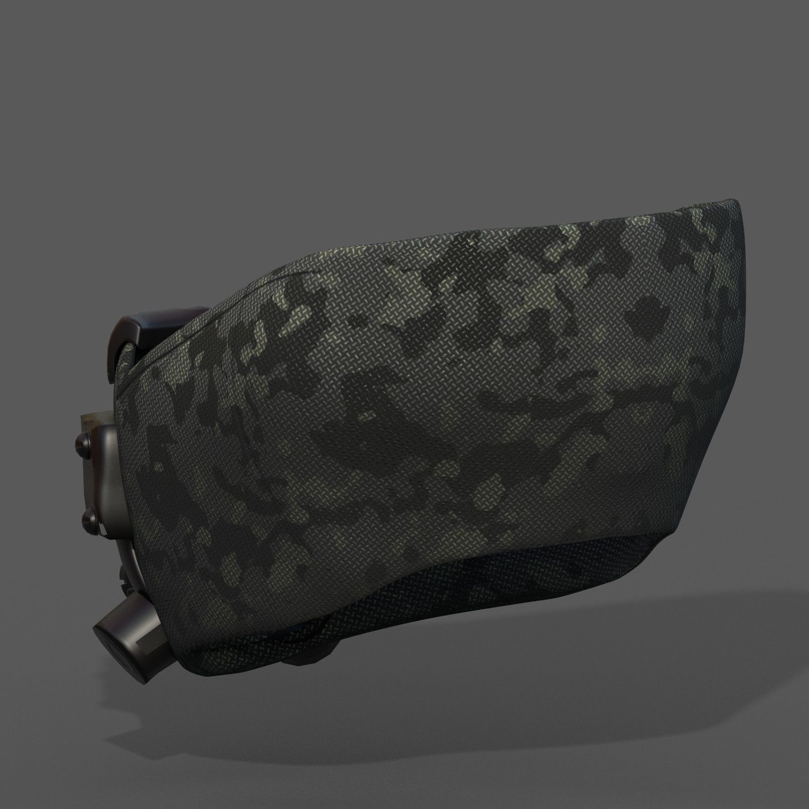 Gas mask respirator scifi futuristic Low-poly 3D model_2