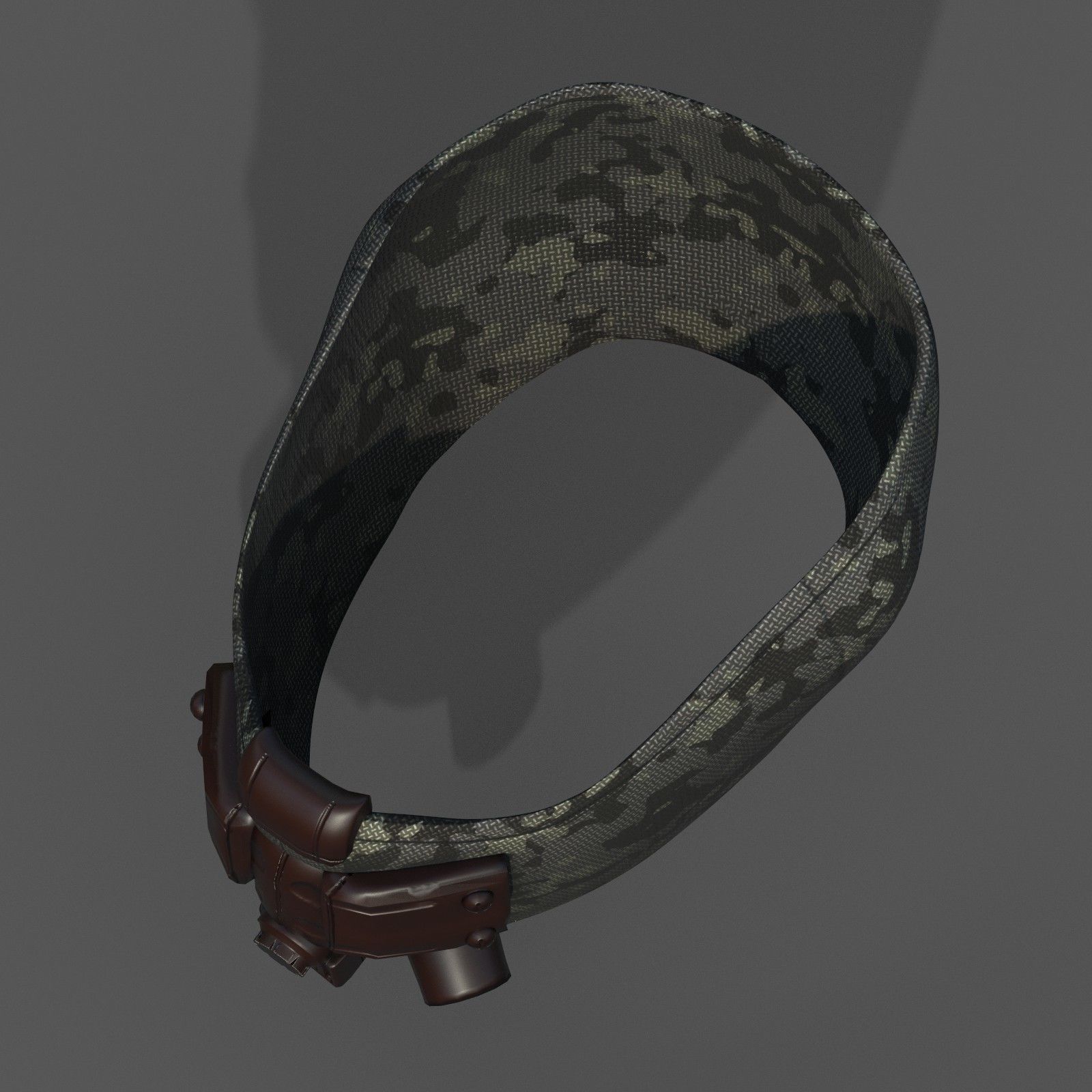 Gas mask respirator scifi futuristic Low-poly 3D model_6