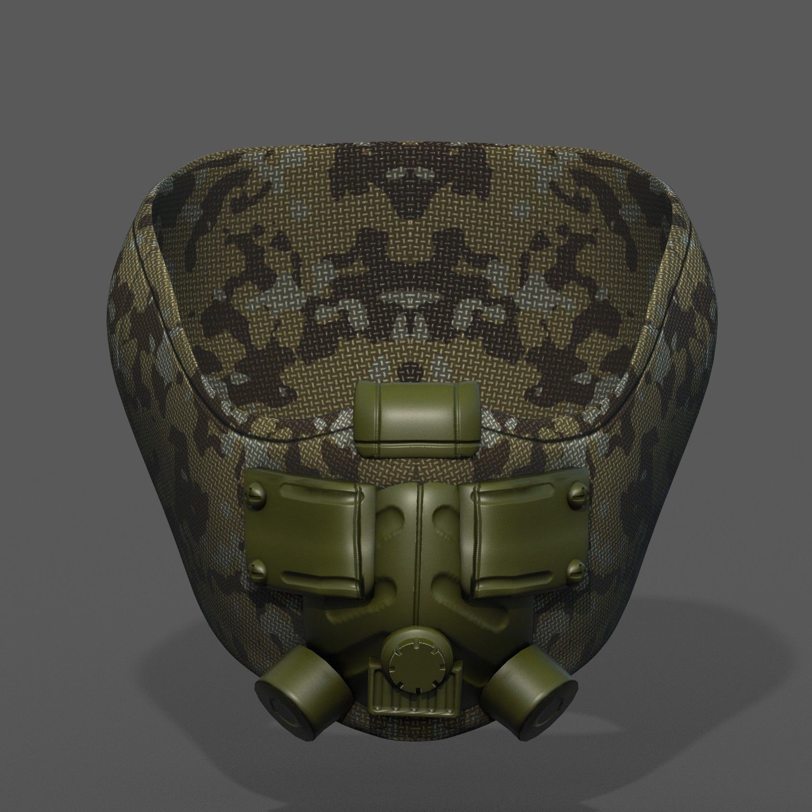 Gas mask respirator scifi futuristic 3d  Low-poly 3D model_5