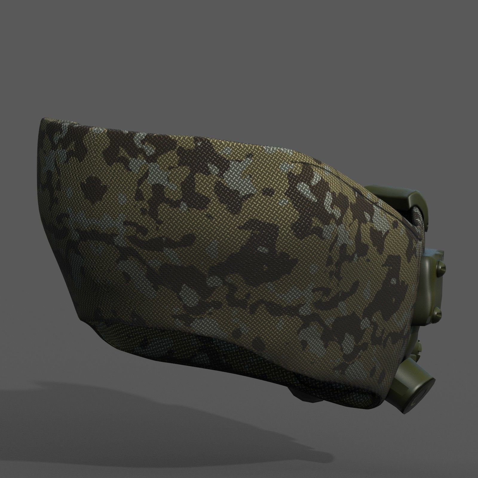 Gas mask respirator scifi futuristic 3d  Low-poly 3D model_8