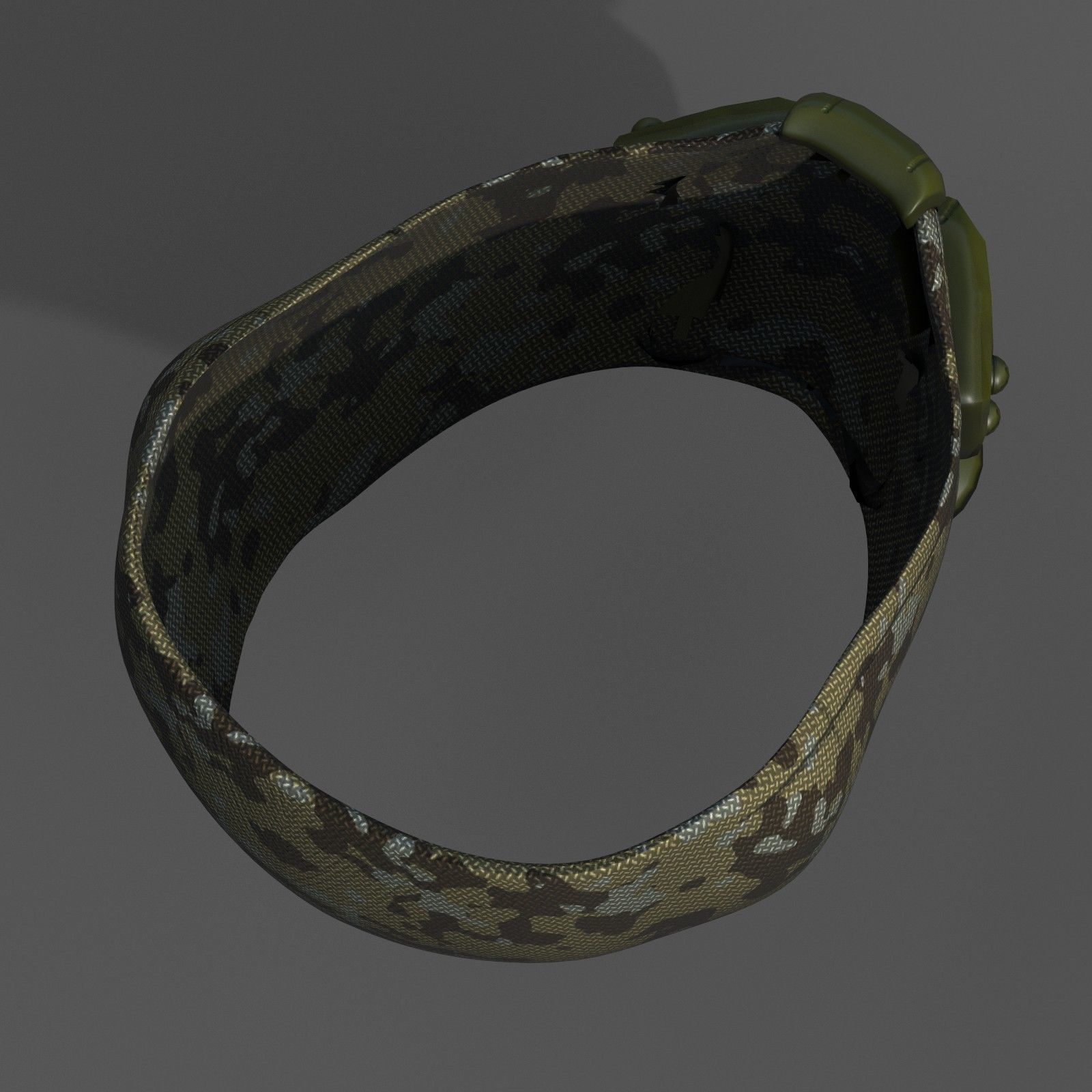 Gas mask respirator scifi futuristic 3d  Low-poly 3D model_3