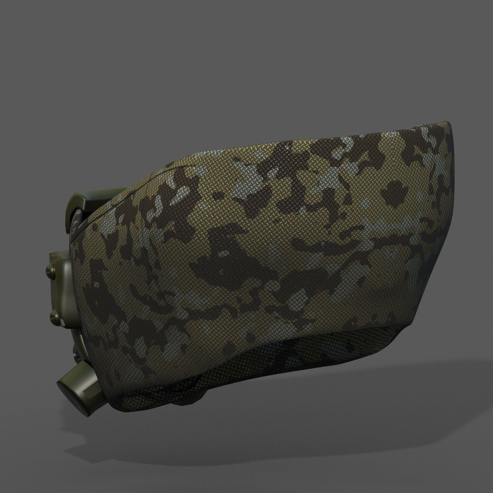 Gas mask respirator scifi futuristic 3d  Low-poly 3D model_4