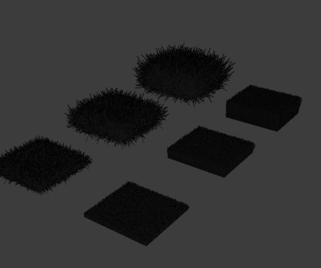Grass pack Low-poly 3D model_3
