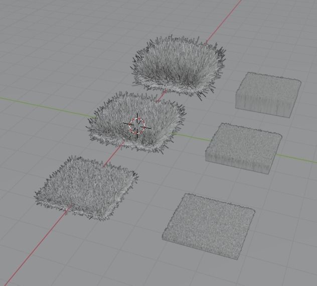 Grass pack Low-poly 3D model_2