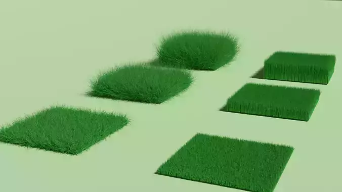 Grass pack Low-poly 3D model