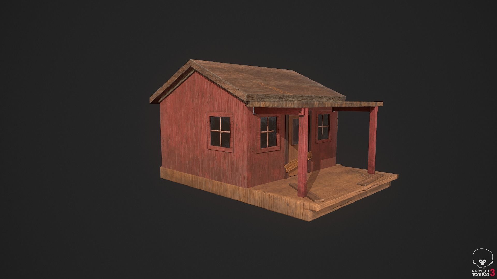 Old forest House 3D model_4