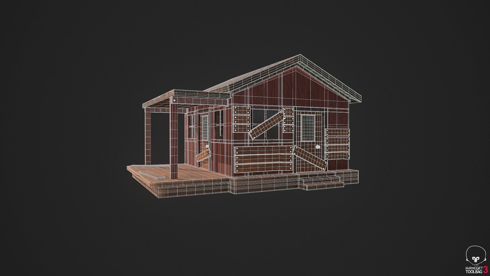 Old forest House 3D model_6