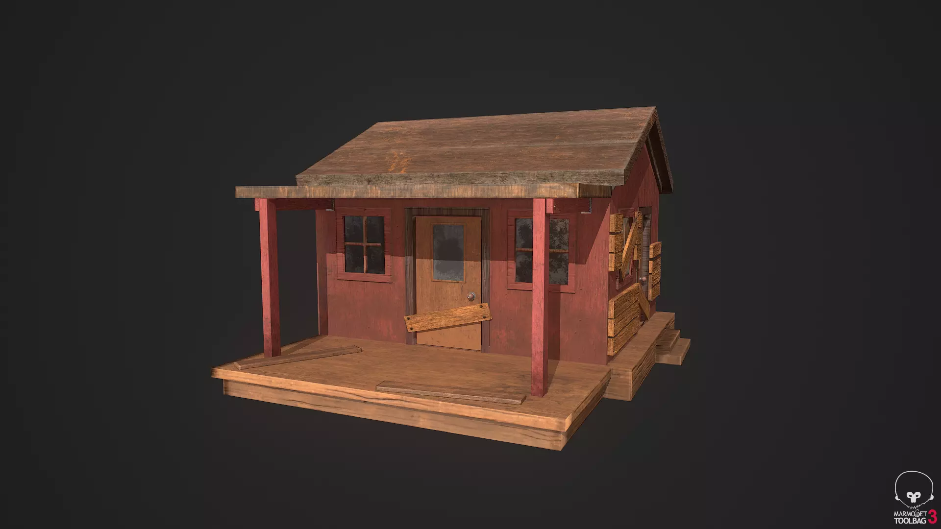Old forest House 3D model_0