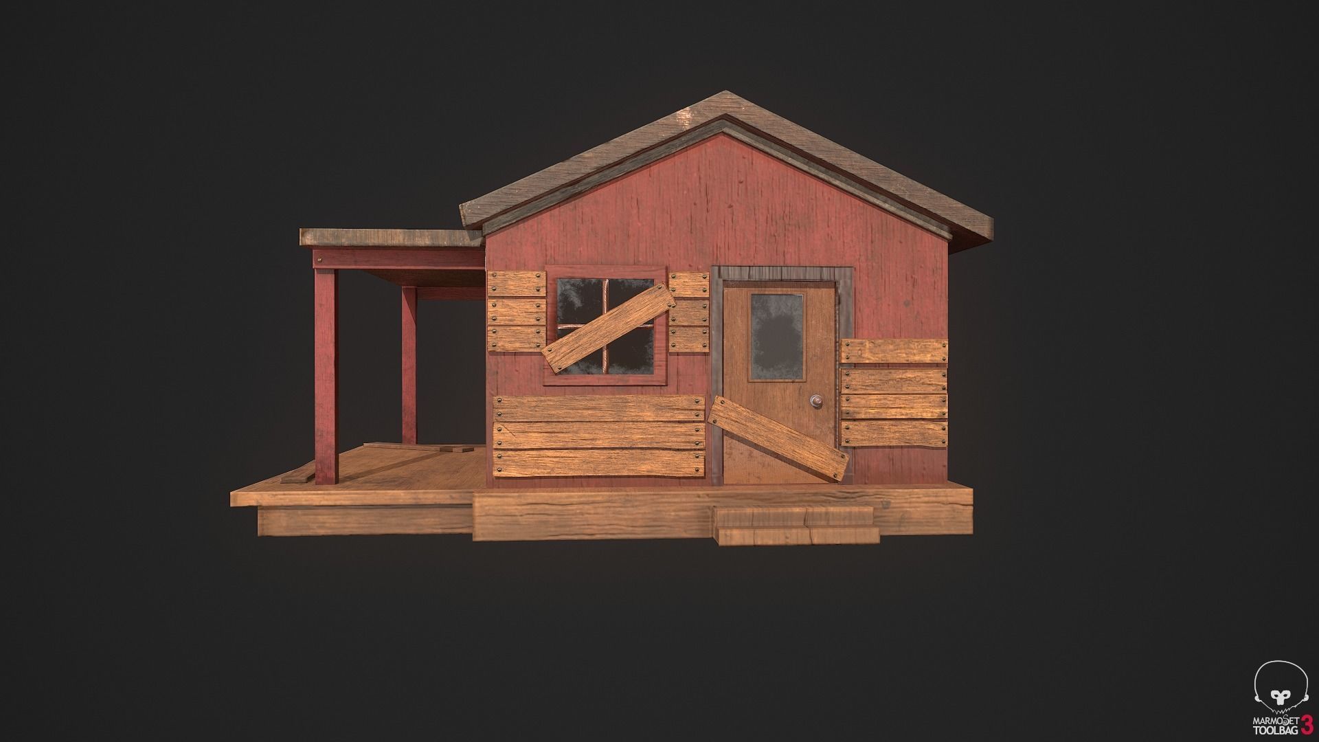 Old forest House 3D model_1