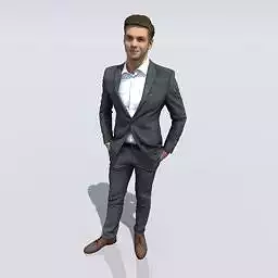 Businessman man in suit Free 3D model