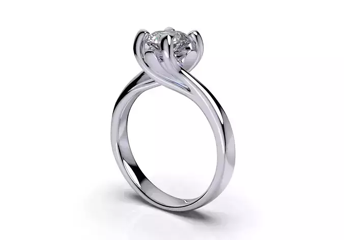 Engagement  Ring Ready For Renderings and Animations-CC100