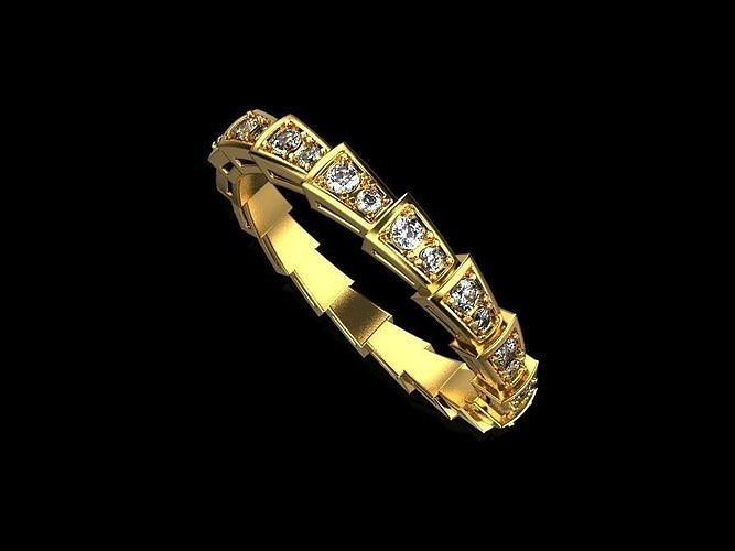  Bvlgari serpent ring 3D print model