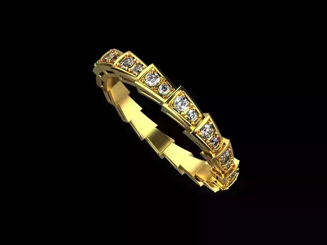  Bvlgari serpent ring 3D print model