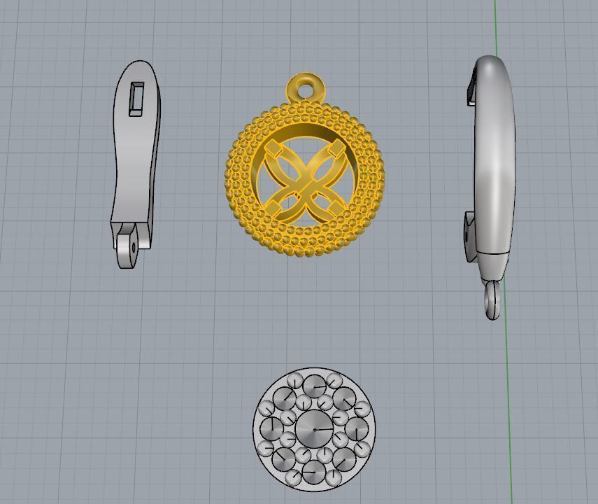 Ring and Earrings 92 3D print model_12