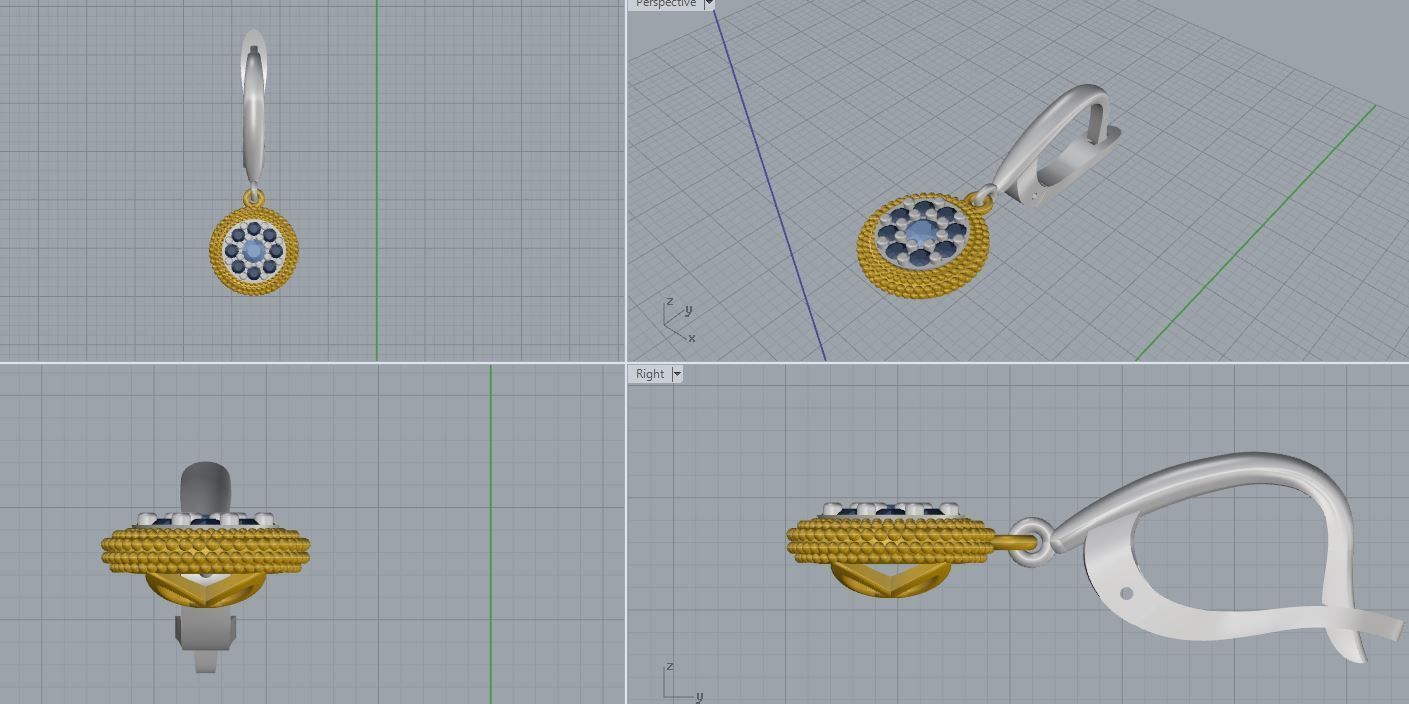 Ring and Earrings 92 3D print model_13