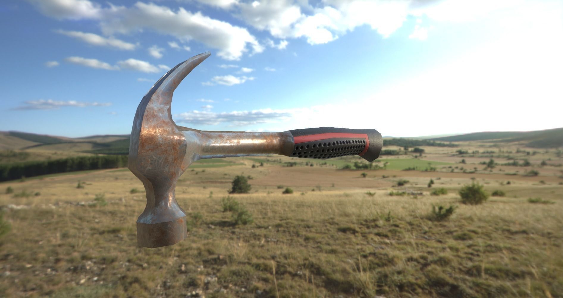 Hammer Low-poly 3D model_3