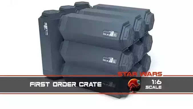 Star Wars First Order crate 1-6 scale Hottoys Free 3D print model