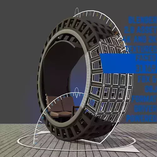 Dynasphere Monowheel Low-poly 3D model