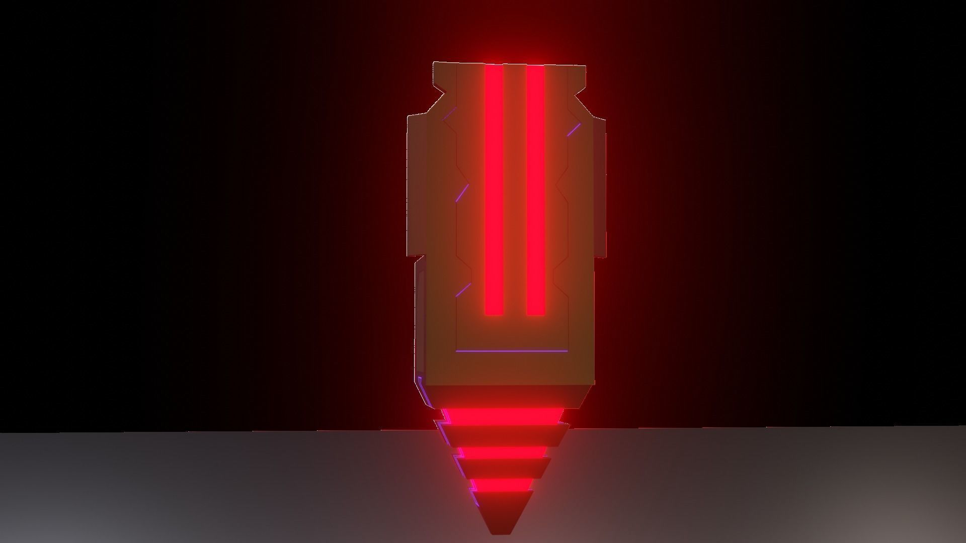 Sci-fi chair Low-poly 3D model_6