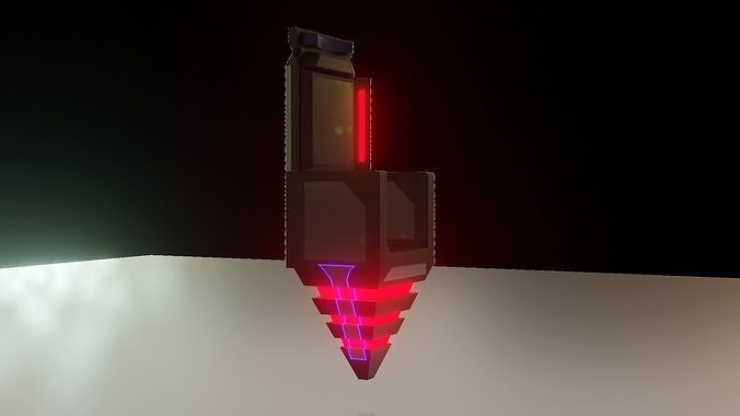Sci-fi chair Low-poly 3D model