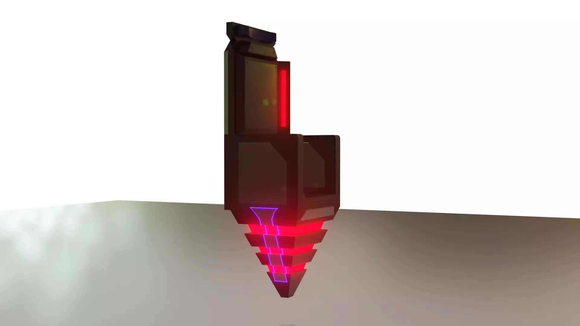 Sci-fi chair Low-poly 3D model_0