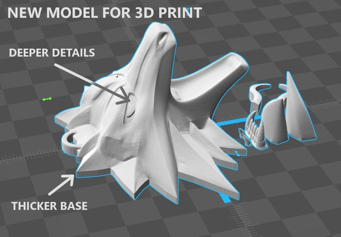 witcher medallion 3D print model