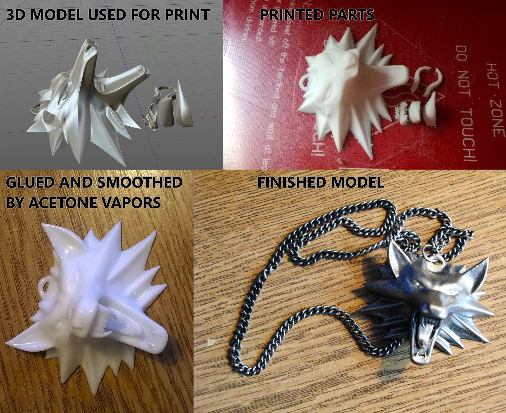 witcher medallion 3D print model_2