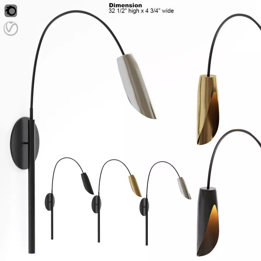 Hinkley Bowery Steel LED Wall Sconce 3D model