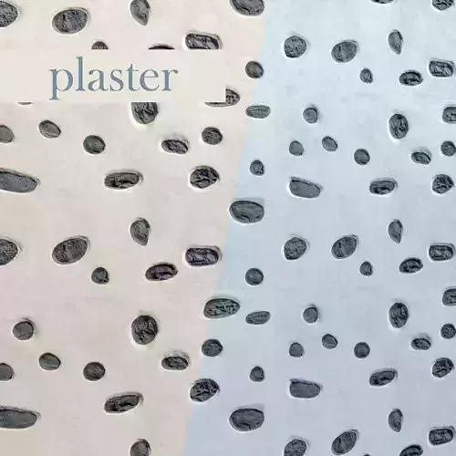 Plaster 3D tile with holes in it