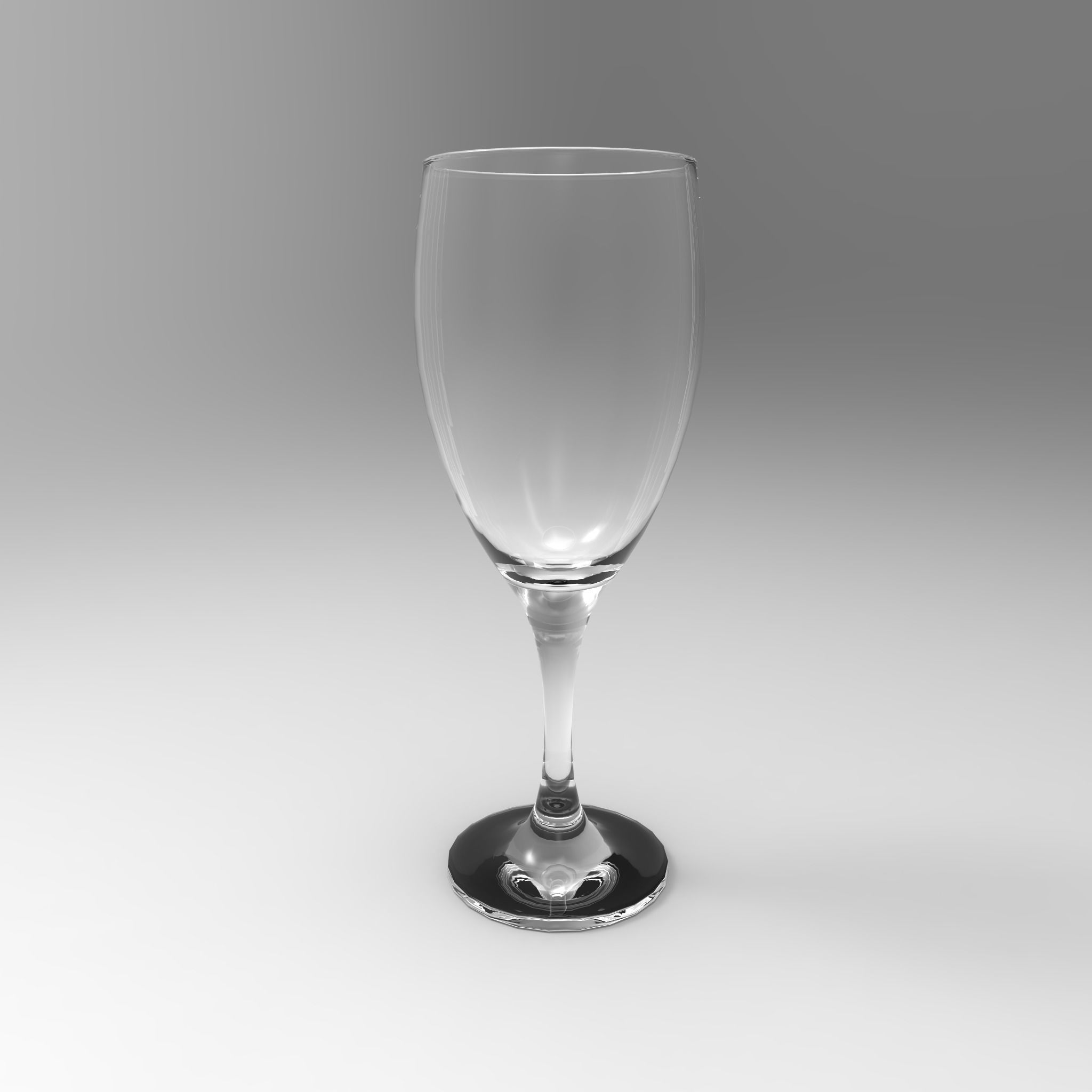 Rigged Wine Glass 3D model_2