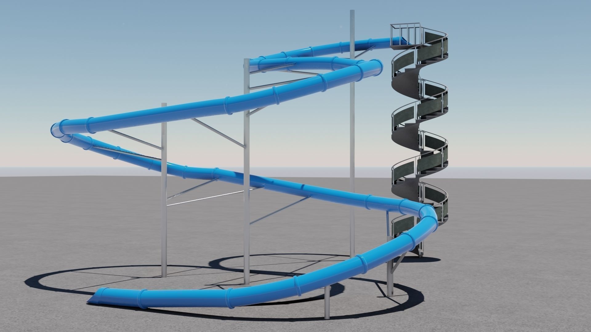 Tree Water Slides 3D 3D Model Collection_37