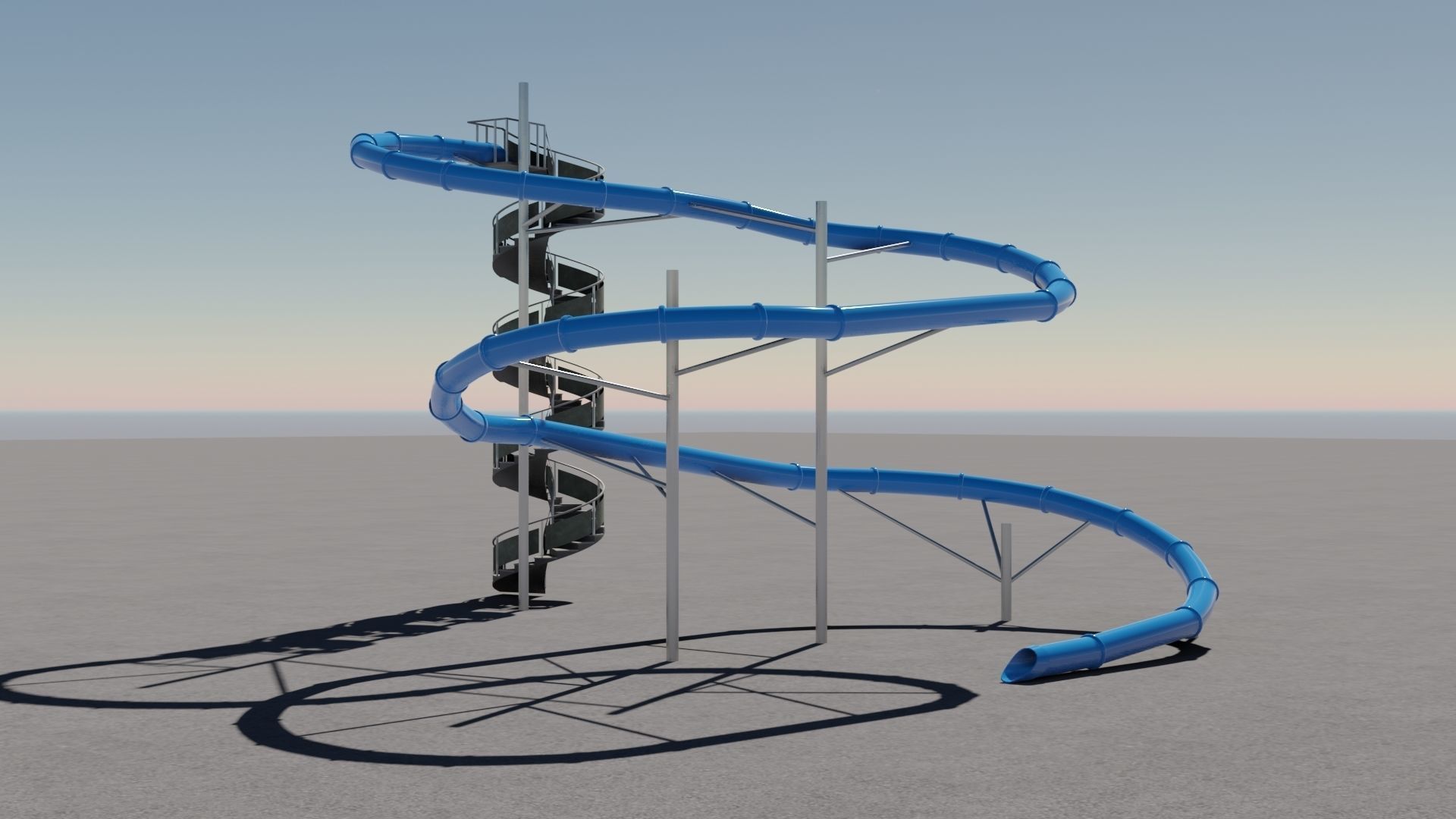 Tree Water Slides 3D 3D Model Collection_29