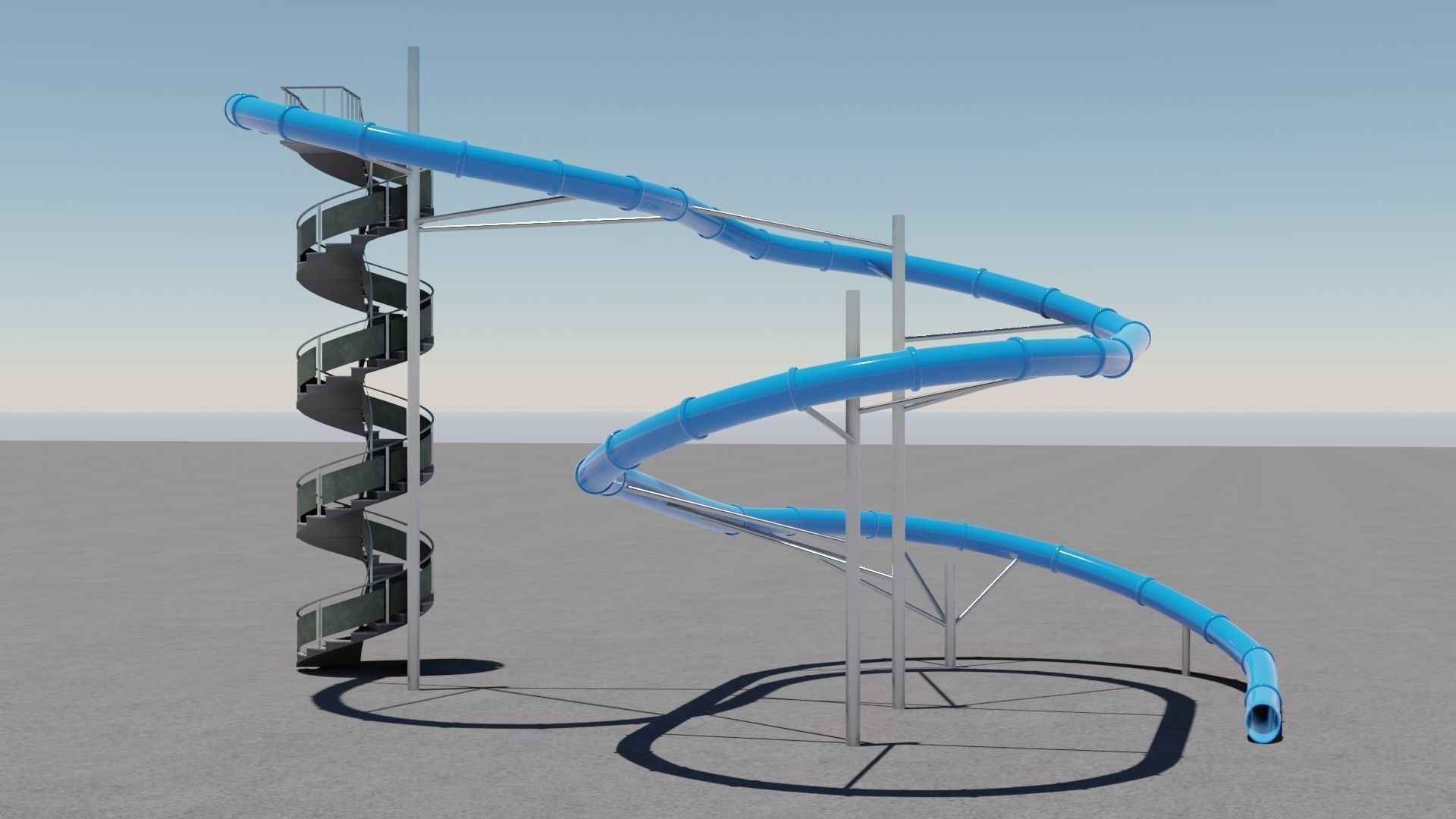 Tree Water Slides 3D 3D Model Collection_30