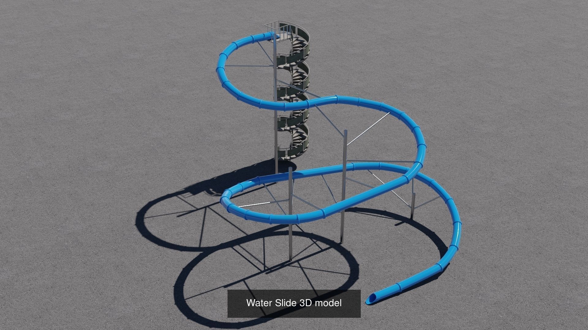 Tree Water Slides 3D 3D Model Collection_2