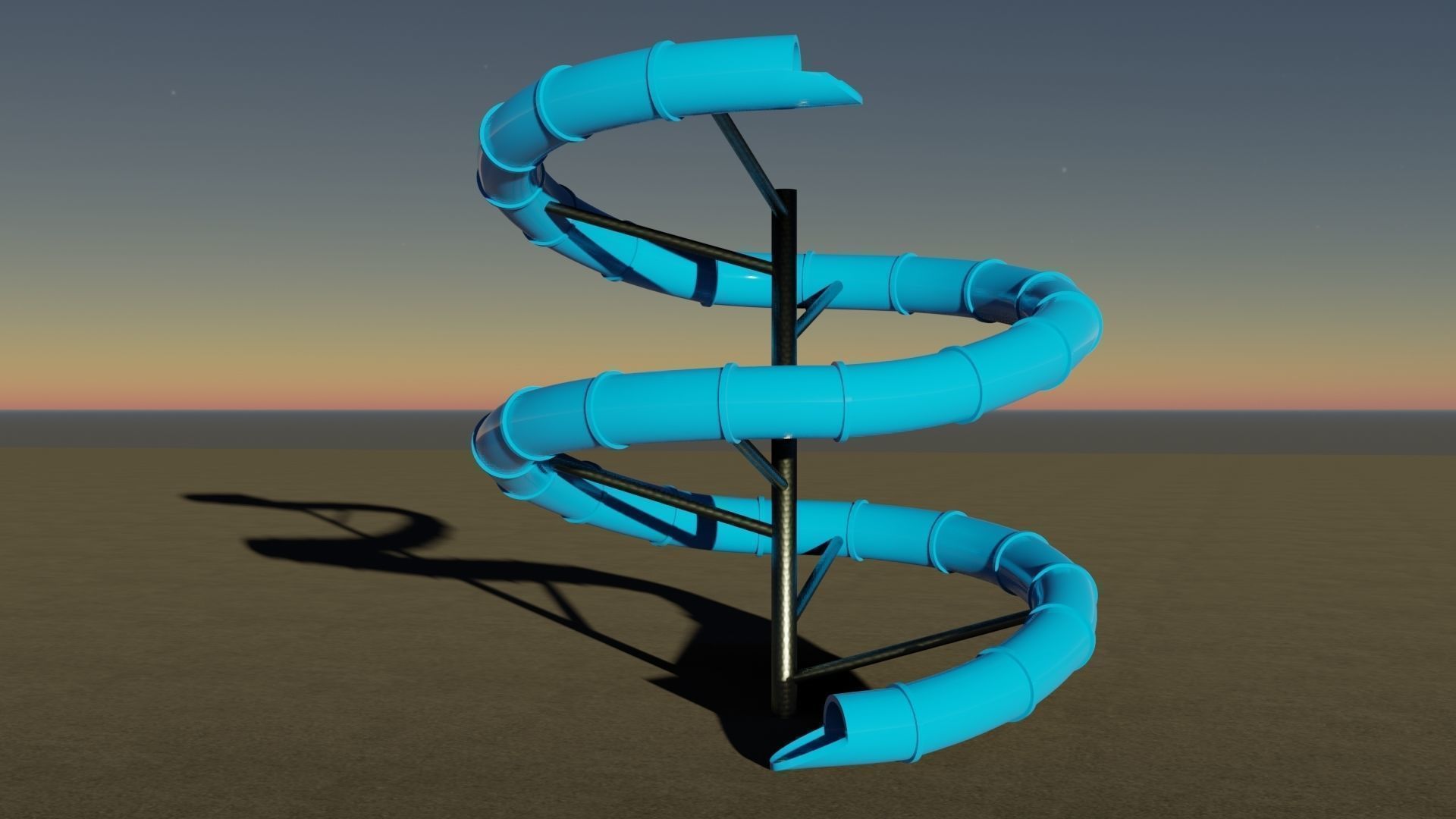 Tree Water Slides 3D 3D Model Collection_10
