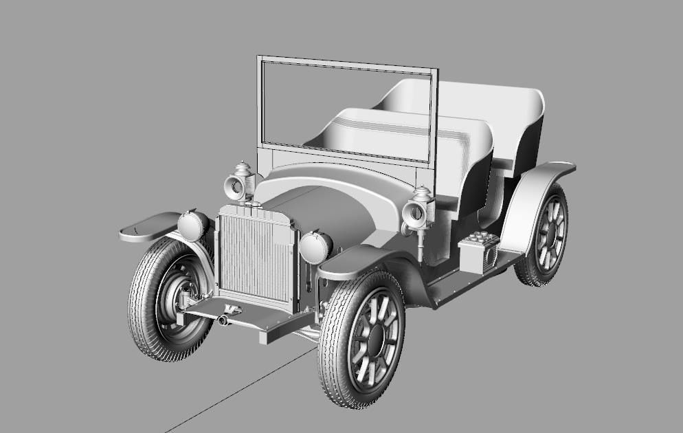 Doctor Who Bessie Car 3D Print STL Model Kit 3D print model_7